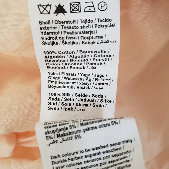 Selected Femme Delicate Cotton Blouse with Silk & Sequin Front 3/4 Sleeve - Picture 8 of 8